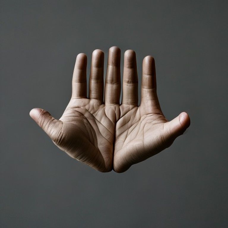The lotus palm hand shape